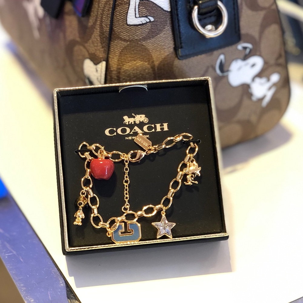 NWT! Coach X Peanuts Multi Charm Bracelet